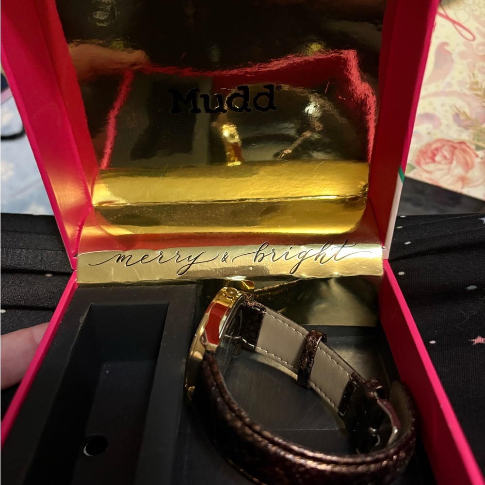 Mudd Gold and Dark Brown Crystal-Embellished Watch - Picture 6 of 6